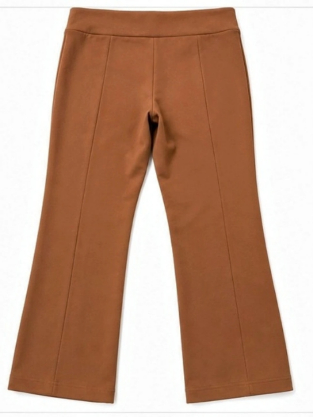 Ava & Viv Women's 1X Brown Rust Pull On Pants Stretch Straight Leg Plus Size